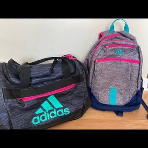 Adidas duffle bag and book-bag set!